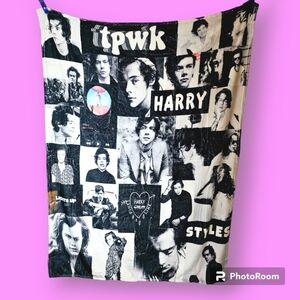 Harry Styles Collage Fleece Cozy Plush Throw Blanket